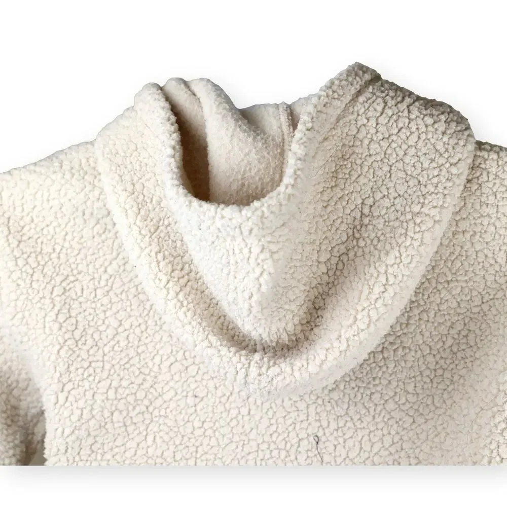 Old Navy Boys Cream Sherpa Fleece Hoodie XL